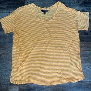 Calvin Klein Orange and White T-shirt